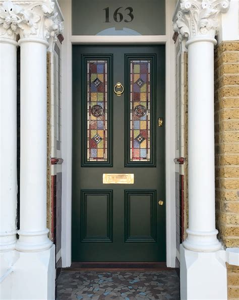 Green Victorian Door | Traditional front doors, Victorian front doors ...