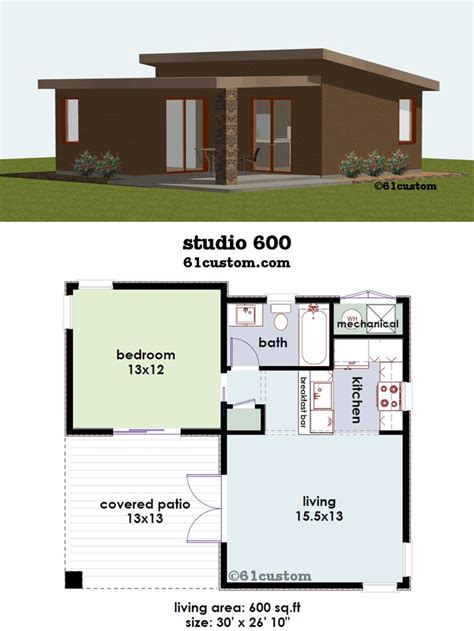 studio600: Small House Plan | 61custom | Contemporary & Modern House ...