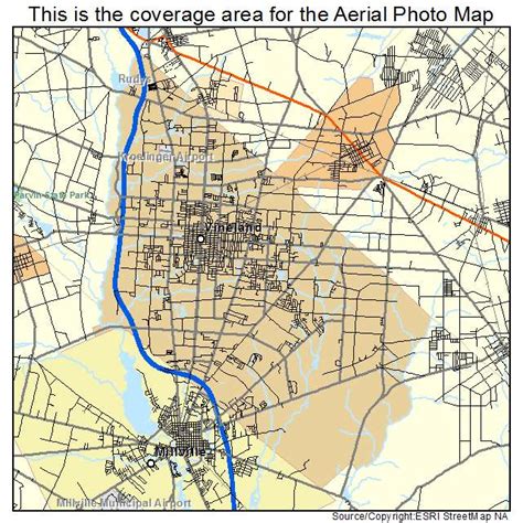 Aerial Photography Map of Vineland, NJ New Jersey