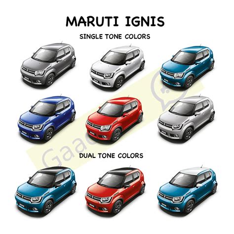 Maruti Ignis Colors: Blue, Red, White, Silver, Grey - GaadiKey