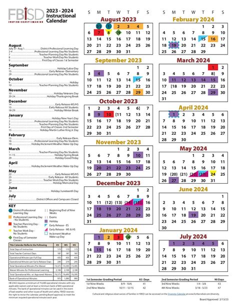 Fort Bend ISD: Planning Your 2024-2025 School Year - Fall 2024 Calendar