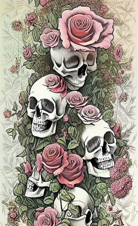 Discover more than 60 wallpaper skull and roses super hot - in.cdgdbentre