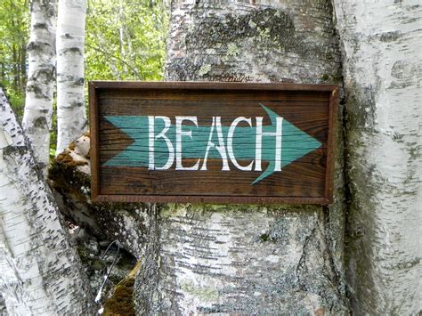 Beach Signs and Beach Decor Handmade Wood Sign Nautical