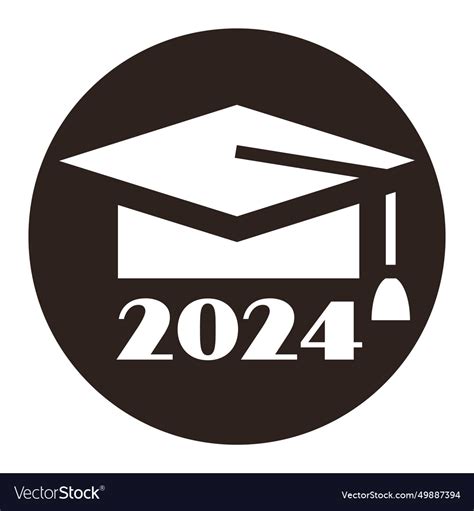 2024 - graduation class of 2024 graduation cap Vector Image