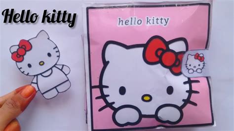 😺hello kitty squishy book💜 /DIY 💕squishy book 🤍/free printable - YouTube