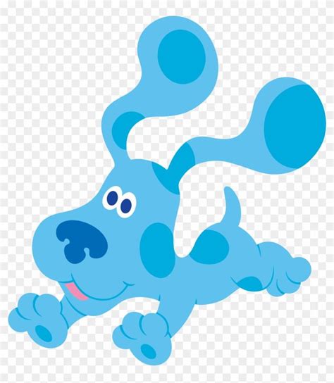 Blue's Clues Clip Art Running Clipart Png - Blues Clues Blue Jumping ...