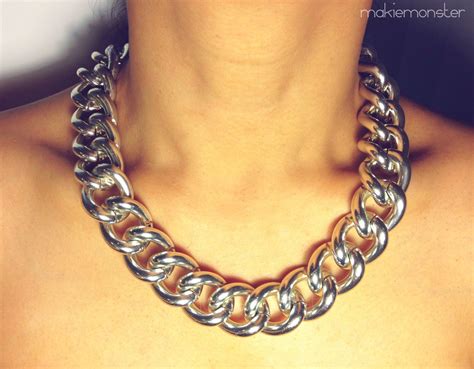 Big Chunky Silver Chain Necklace // Vintage Also by makiemonster