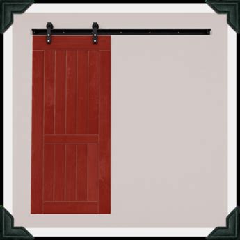 Second Life Marketplace - floorplan. sliding barn door / red [box]