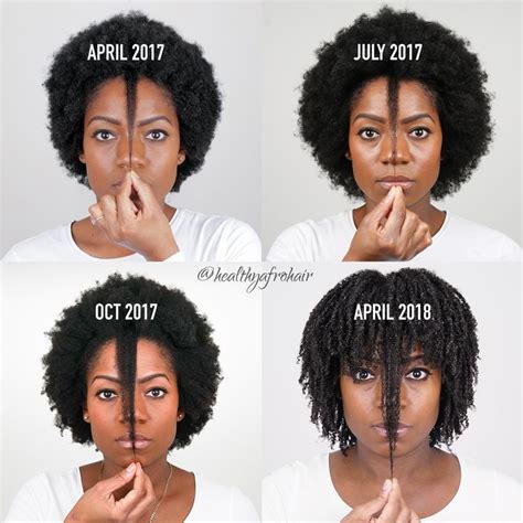 1 Year Natural Hair Growth Comparison - Black Hair Information | Afro hair growth, Natural hair ...