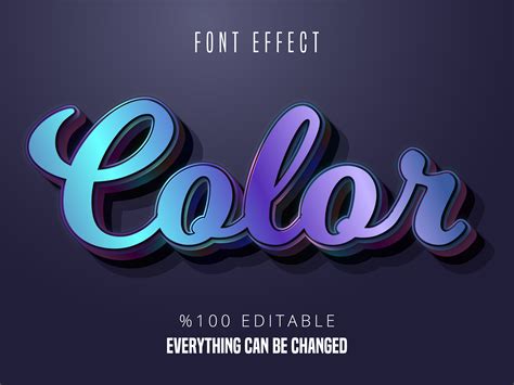 Colorful gradient font effect 692477 Vector Art at Vecteezy