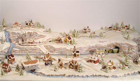 Sylvia Mobley at Pinerose Studio: Christmas Village scene