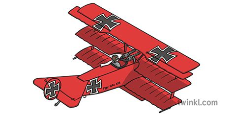 letalo red baron wwi plane Illustration - Twinkl