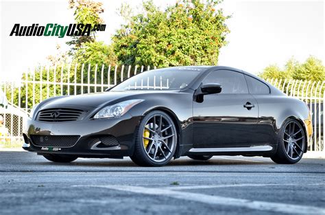 2011 Infiniti G37 Coupe on 20" Niche Targa wheels matte black **deep ...