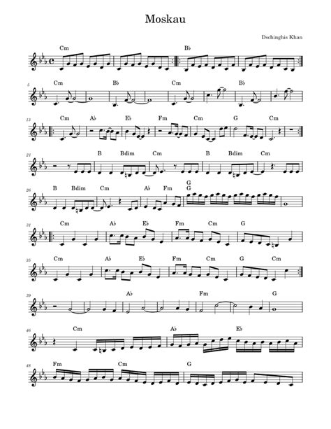 Moskau sheet music download free in PDF or MIDI