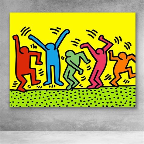 Keith Haring Pop Art Figures Pop Art Canvas - Etsy Norway