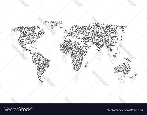 World map dots Royalty Free Vector Image - VectorStock