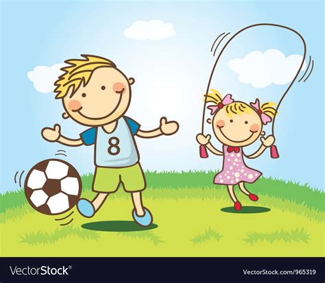 Cute Cartoon Children Royalty Free Vector Image