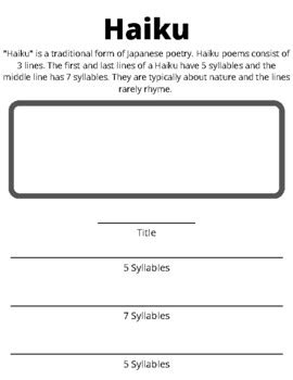 Free Haiku Writing Paper : Free Printable Haiku Worksheet Free Printables Writing Worksheets ...