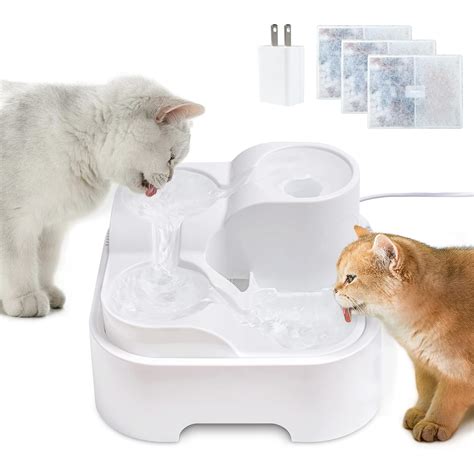 LIONROGE Cat Water Fountain, Ultra Silent Cat Fountain 2.8L/94oz, with ...