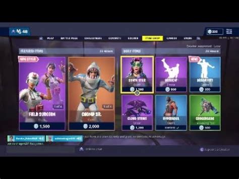 Fortnite item shop (GLITCH) - YouTube