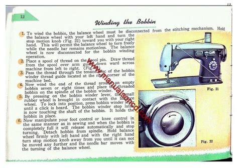 Fleetwood Sewing Machine Instruction Manual