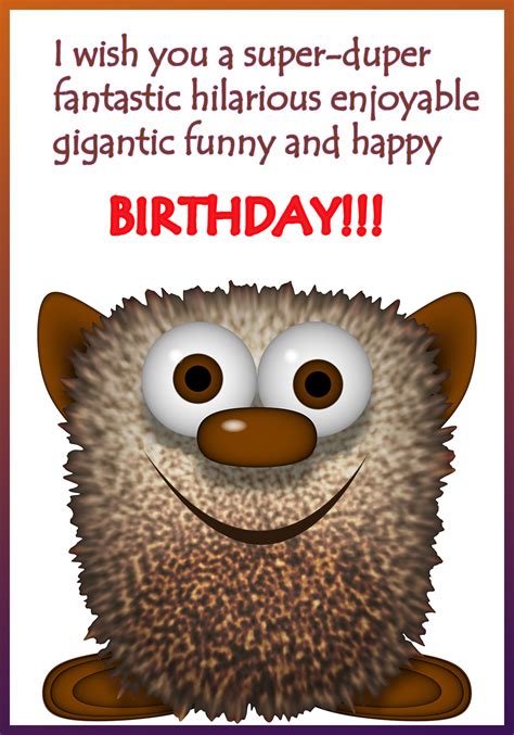 Funny Happy Birthday Printable Cards