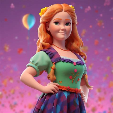 Princess, Pixar, Disney, concept art, 3d digital art, Maya 3D, ZBrush Central 3D shading, bright ...