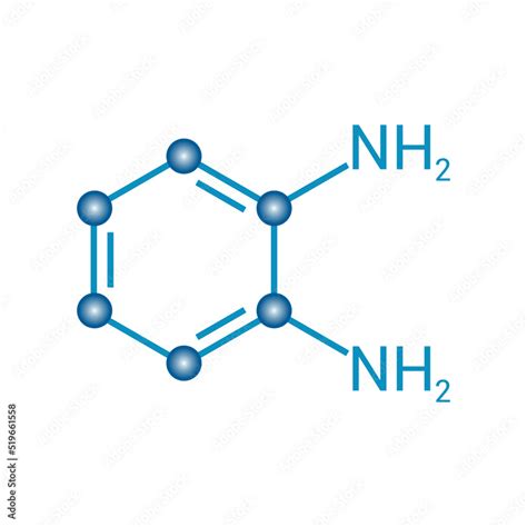 chemical structure of o-Phenylenediamine (C6H8N2) Stock Vector | Adobe Stock