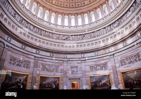 US Capitol Dome Rotunda Paintings Washington DC Stock Photo, Royalty ...