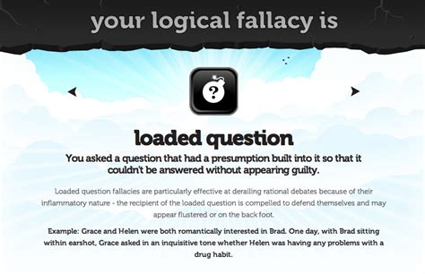 eVille Times: Logical Fallacy #10 - Loaded Question