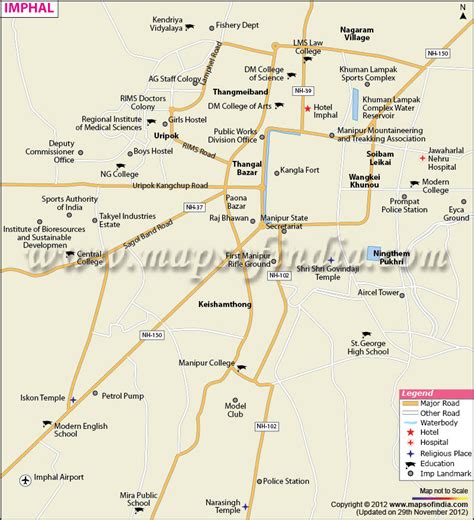 Imphal City Map, City Map of Imphal