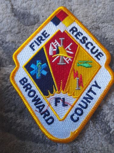 U.S Broward County Fire & Rescue Department, Florida Cloth Badge | jsf ...