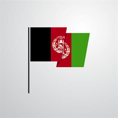 Afghanistan waving Flag design vector 14366276 Vector Art at Vecteezy