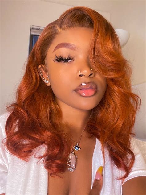 Follow @Wezysesh foe moe💸 | Hair inspiration, Wig hairstyles, Orange hair