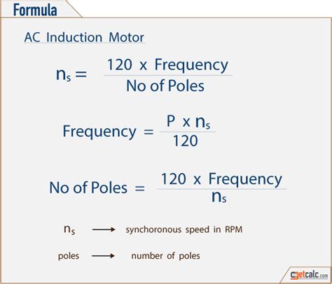 AC Motor Speed, Frequency & Poles Calculator