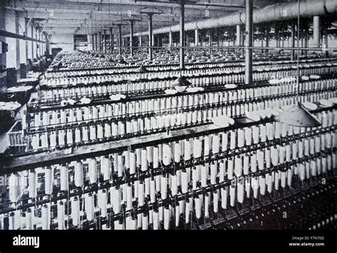 The spinning-mill of a large, english, cotton factory. This Stock Photo: 90821093 - Alamy