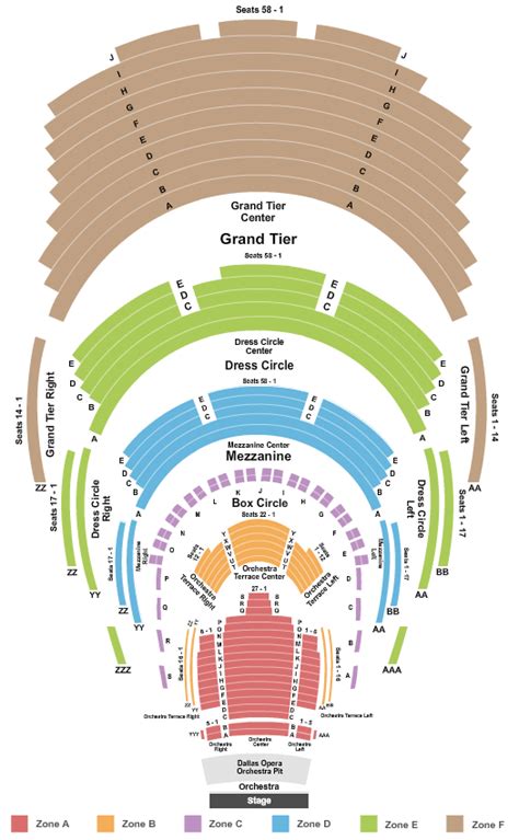 Boston Opera House Seating Chart Detailed | Two Birds Home