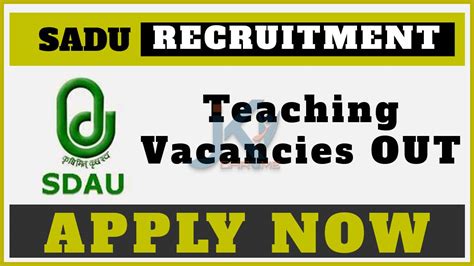 SDAU Faculty Recruitment 2024 PDF, Apply for 176 Faculty Positions | JK Chrome