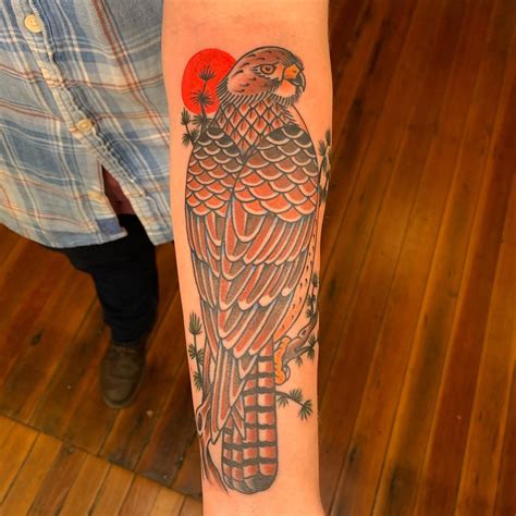 Red Tailed Hawk Tattoo Design