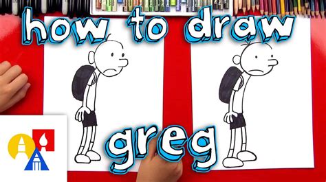 How To Draw Greg From Diary Of A Wimpy Kid - KidLit TV