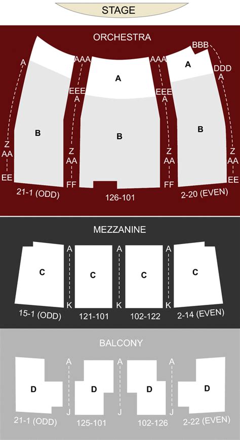 Aladdin Theater Seating Chart | Elcho Table