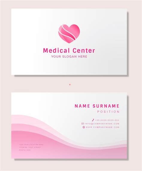 Doctor business card design vector free download