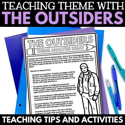 Teaching Theme with An Outsiders Novel Study - Creative Classroom Core