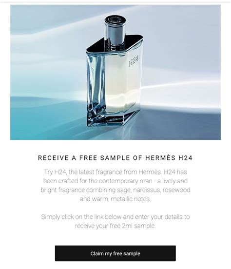 Free sample & free delivery of Hérmes H24 2 ml sample to your home if ...