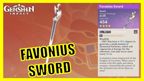 Ascend and Enhance F2P Favonius Sword - Genshin Impact - YouTube