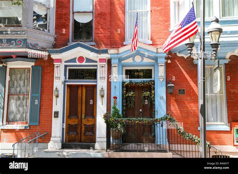 Colorful Architecture In The Old Mauch Chunk Historic District, Jim ...