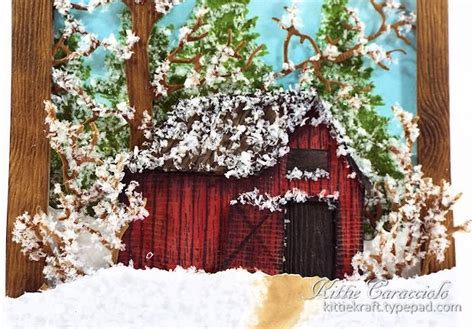 Snowy Old Red Barn | Kittie Kraft