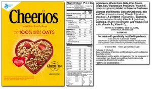 Cheerios Label — Renaissance Nutrition Center, Inc.