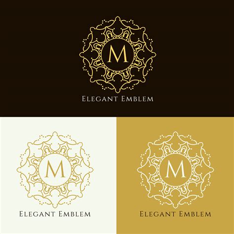 Abstract elegant emblem design set 253468 Vector Art at Vecteezy