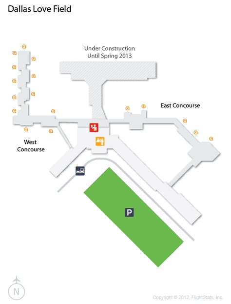 Dallas Love Field Airport Terminal Map